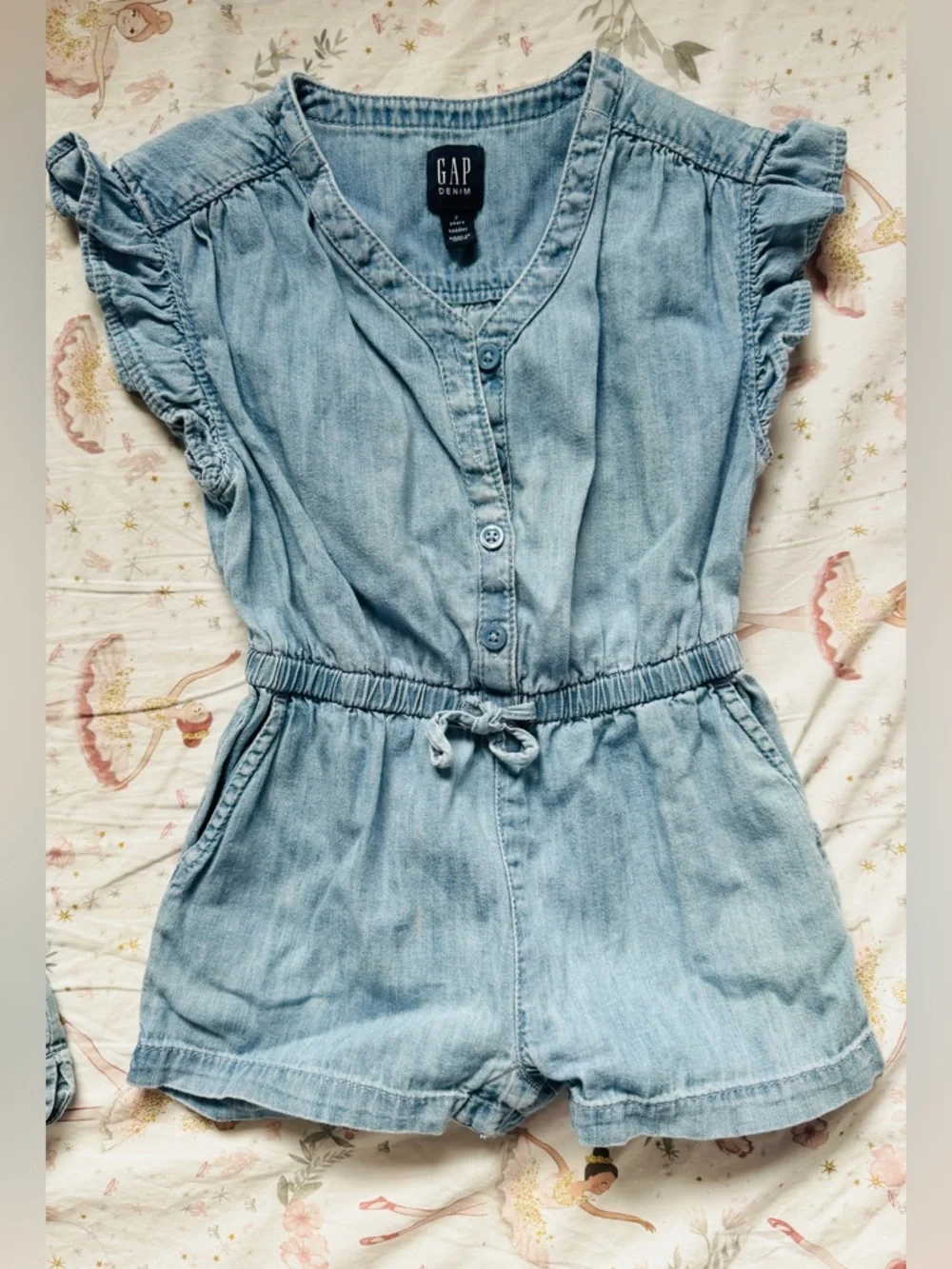 Toddler Girls Size 2 Denim Romper Bundle | Gap + Cat & Jack | Preppy Summer